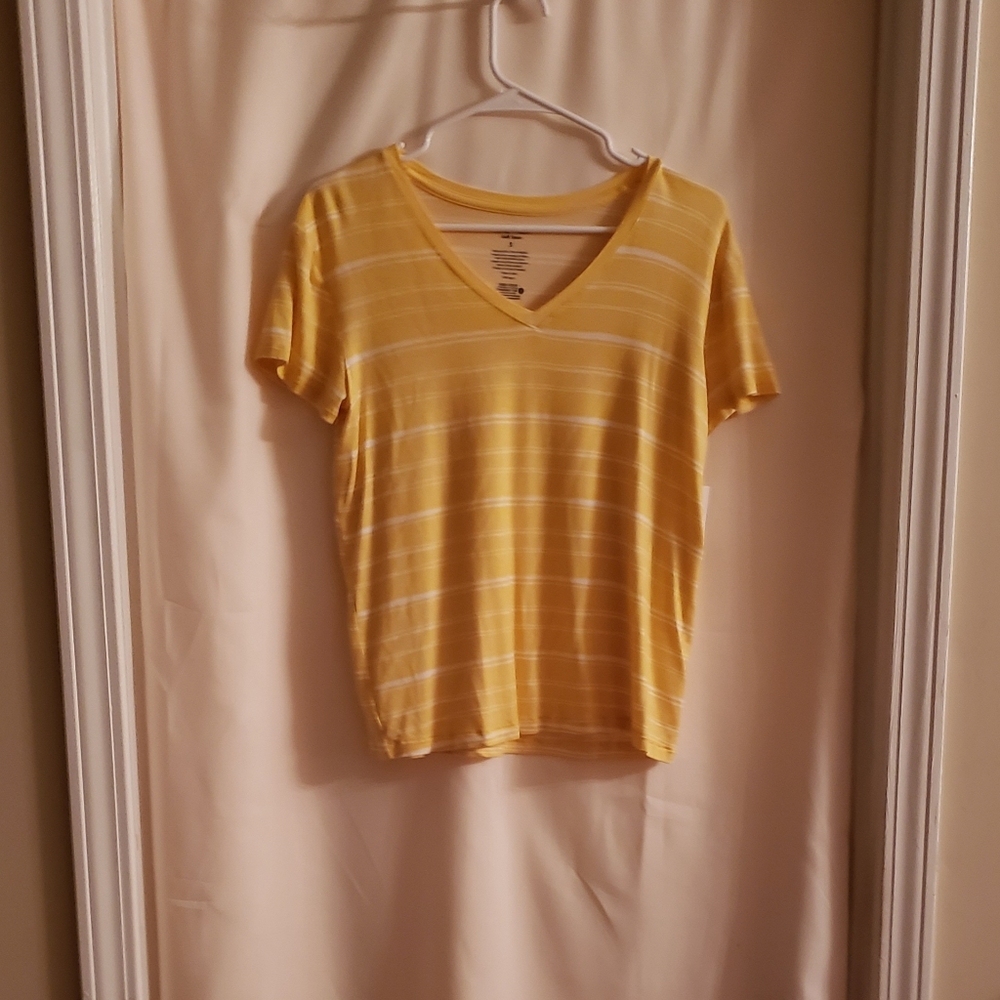 Nine West Yellow and White Tee
